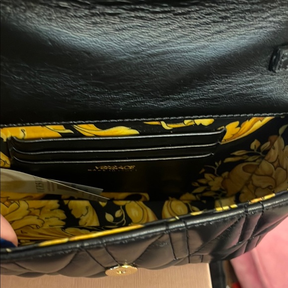 Versace Black and Gold quilted leather bag - Picture 3 of 4